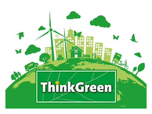 Think Green graphisme vert énergies renouvelables GLS France